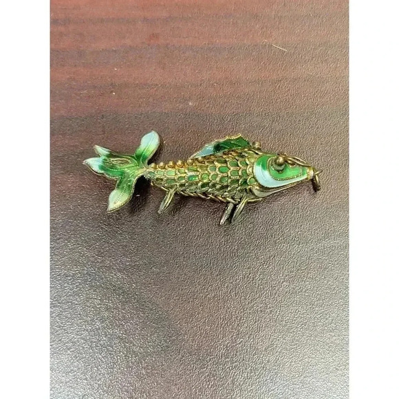 Unknown Jewelry - Koi fish enamel necklace